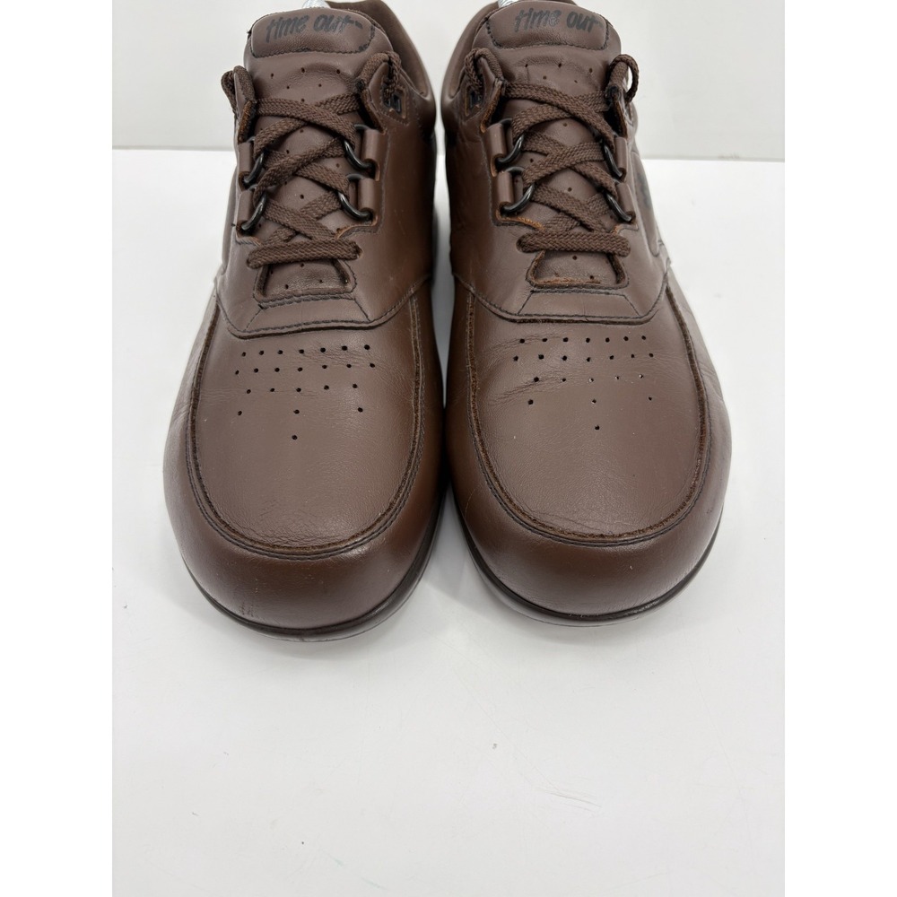 SAS Time Out Walking Shoes Men's 11 Walnut Brown Leather Comfort USA, PowerStep - Picture 3 of 13